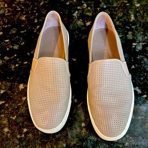 Vince slip on perforated leather sneaker